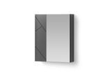 SPIEGELSCHRANK Ronco Anthrazit Hochglanz/Anthrazit 60 x 75 cm