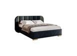 BETT AMARA GOLD 180x200 gepolstert mit Stauraum und Lattenrost, Royal Velvet 233