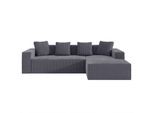 ECKSOFA aus Cord in Grau modulares Cloud-Design & ohne Montage