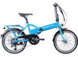 E-Bike ZÜNDAPP "Z101" Gr. 37, blau, Elektrofahrräder, 37cm, 20 Zoll (50,80cm), E-Bike, Pedelec, Elektrofahrrad für Damen u. Herren