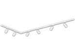 BRILONER LEUCHTEN Schienensystem-Sets "RAIL", weiß (weiß matt), Ø 5,5cm H: 14,5cm, 3 Stk., Leuchten, Schienensystem Rail 2,25 m Weiß max. 9W Decke Wohnzimmer Büro Küche, Schienensystem-Sets