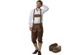 tectake® Lange Lederhose Jakob