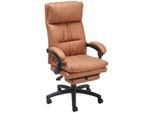 Livetastic , Braun , Holz, Metall, Kunststoff, Textil , Pappel , Sperrholz , 66x116-124x71.5 cm , Sitzfläche 360° drehbar , Büromöbel, Bürostühle, Chefsessel