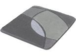 Badematte KLEINE WOLKE "Kent, Badvorleger, Badezimmer Teppich", grau (anthrazit), H:20mm, Polyacryl, Badematten, Badematte, Badteppich, modernes Design, Hoch-Tief Effekt