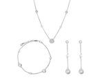 Orphelia 'Milena' Dames 925 Sterling Zilveren Set: Ketting + Armband + Oorbellen - Zilver SET-7379