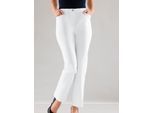 Schlupfjeans CASUAL LOOKS, Damen, Gr. 24, Kurzgrößen, weiß, 96% Baumwolle, 4% Elasthan, unifarben, lang, Jeans Schlupfjeans
