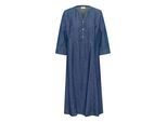 Jeanskleid KAFFE "Denimkleid BPalice", Damen, Gr. S, N-Gr, blau (blau washed denim), Obermaterial: 100% Baumwolle CO., Kleider