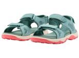 Sandale JACK WOLFSKIN "TARACO BEACH SANDAL K", Kinder, Gr. 32, grün (soft jade), Synthetik, Textil, Schuhe Sandale, Sommerschuhe, Outdoorsandale