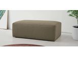 Polsterhocker INOSIGN "Koa", braun, B:114cm H:44cm T:61cm, 100% Polyester, Hocker, Polsterhocker, Wellenunterfederung, weicher Lounge-Sitzkomfort