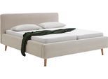 Polsterbett MEISE.MÖBEL "Mattis", beige, B:181cm H:105cm L:218cm, Bezug Bett: Cord (100% Polyester), Betten, Polsterbett, Topseller, wahlweise mit Bettkasten