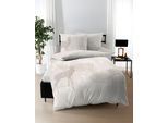 Bettwäsche KAEPPEL "Hirsche", beige (natur), B/L: 155cm x 220cm, 1 Stk., 1 Stk., Feinbiber, B/L: 80cm x 80cm, 2 Stk., Feinbiber, Obermaterial: 100% Baumwolle, Bettwäsche, Bettwäsche, mit Hirschen