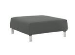 Hocker CALIA ITALIA "Simon", grau, B:97cm H:40cm T:97cm, Leder SORRENTO, pigmentiertes Glattleder;Leder BULL, pigmentiertes Dickleder, Hocker, Hocker