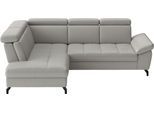 Ecksofa SIT & MORE "Vanity L-Form, B: 254 cm, mit Sitz-, Kopf- und Armteilverstellung", grau (light grau), B:254cm H:84cm T:197cm, Sofas, Ecksofa, Couch optional mit Schlaffunktion & Bettkasten, Leder