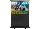 Magnetoplan mobile Pull-Up Bodenleinwand, B 2200 x H 2000 mm, für den Innenbereich, Bildqualität 4K HD, höhenverstellbar, PVC, schwarz-weiß
