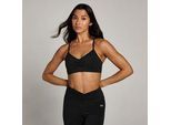 MP Damen Tempo Sport-BH mit geraffter Vorderseite – Schwarz - XL
