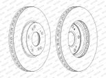 FERODO Bremsscheibe ddf1775c 296mm 25mm für HONDA