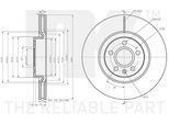 NK Bremsscheibe 314876 belüftet 322mm 28mm für Volvo LYNK & CO