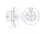 DELPHI Bremsscheibe bg3025 288mm 25mm für Ford VW