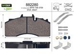 VALEO Bremsbelagsatz, Scheibenbremse OPTIPACK 882280 Hinterachse