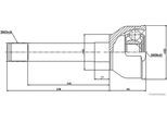 HERTH+BUSS JAKOPARTS Gelenksatz, Antriebswelle j2822013 radseitig für TOYOTA