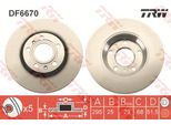 TRW Bremsscheibe df6670 280mm 22mm für Audi VW