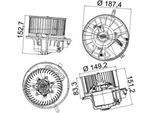 MAHLE Innenraumgebläse ab149000p für VW (SVW) CUPRA