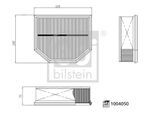 FEBI BILSTEIN Luftfilter 1004050 Filtereinsatz 71mm für Audi