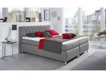 Boxspringbett HAPO "ATLANTA", grau, B:190cm L:210cm, Komplettbetten, Boxspringbett, erhältlich in verschiedenen Breiten, Farben & Maratzenarten