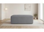 Polsterhocker INOSIGN "Koa", grau (dunkelgrau), B:114cm H:44cm T:61cm, 100% Polyester, Hocker, Polsterhocker, Wellenunterfederung, weicher Lounge-Sitzkomfort