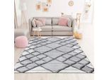 Teppich CARPET CITY "YOUNG965", grau, B:140cm H:11mm L:200cm, Polypropylen (PP), Teppiche, Teppich, Moderner Jugend- Kinder Teppich, ideal für Jugendzimmer