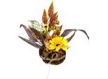 Kunstpflanze I.GE.A. "Sonnenblumen-Arrangement", gelb, B:30cm H:28cm, Kunstpflanzen, Kunstpflanze, Im Zapfen-Topf