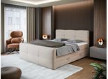Boxspringbett FORTE "STAR erhältlich in den Breiten 140cm, 160cm & 180cm, inkl. Bettkasten", beige, B:186cm L:227cm, Der Bezugsstoff Paros 2 ist ein glatter Velvet-Stoff mit dezentem Glanz. Besonders weich, schwer entflammbar und zertifiziert nach OEKO-TEX Standard 100., Komplettbetten, Boxspringbett, inkl. Fußteil, erhältlich in verschiedenen Farben