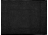 Badematte KLEINE WOLKE "Plaza" Gr. 3, schwarz, H:60mm, Baumwolle, Badematten, Badematte, Badteppich, Uni Farben, mit Bordüre, Hoch-Tief Effekt
