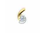 Kettenanhänger ADELIA´S "Anhänger 333 Gold ( 8K ) mit Zirkonia", silber, Schmuckanhänger, Damen, mit Zirkonia, Gold, Kettenanhänger, Goldanhänger