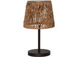 LED Solarleuchte "Solarlampe Cesta", braun, B:28cm H:48cm L:28cm T:28cm Ø:28cm, PARFORCE TRADITIONAL HUNTING, Leuchten, Dämmerungssensor, synthetische Rattan-Optik