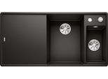 Granitspüle BLANCO "AXIA III 6 S-F", schwarz, B:50cm H:19cm T:99cm, Verbundwerkstoff, Küchenspülen, inklusive Esche-Compound-Brückenschneidebrett und Multifunktionsschale