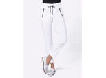 Jerseyhose STEHMANN, Damen, Gr. 24, Kurzgrößen, weiß, 78% Lyocell, 18% Polyamid, 4% Elasthan, unifarben, lang, Hosen Jerseyhose