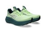 Laufschuh ASICS "GEL-NIMBUS 28", Herren, Gr. 44,5, grün (illuminate gelb, foggy teal), Synthetik, Schuhe Laufschuh, mit Knit-Obermaterial, mit FF BLAST PLUS Dämpfung