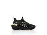 Sneaker PLEIN SPORT "Läufer Sneaker", Damen, Gr. 36, Normalschaft, schwarz (0293, schwarz, lightgold), Schuhe Sneaker
