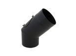 Bertrams ST-Pu Segmentbogen 08SBRV45-250L 45°, 250 mm, geschweißt, pulverbeschichtet, schwarz, Reinigungsöffnung