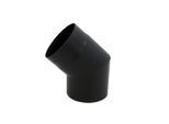 Bertrams ST-Pu Segmentbogen 08SB45-250L 45°, 250 mm, geschweißt, pulverbeschichtet, schwarz