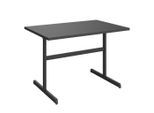 Ambia Garden Gartentisch, Anthrazit, Metall, rechteckig, Flachrohr, 80x74x120 cm, platzsparend, Gartenmöbel, Gartentische, Gartentische