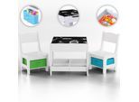 Baby Vivo Kindersitzgruppe mit multifunktionalem Tisch und 2 Stühlen aus Holz - Max