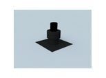 Bertrams Polyline EW Mündungsabschluss 40MA80P DN 80, mit Hinterlüftung und Mündungsrohr PP, schwarz