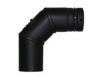 Bertrams Pelletino Bogen 10SBRV90-80S 90°, mit Reinigungsöffnung, 80 x 0,6 mm, schwarz
