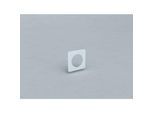 Bertrams Polyline LAS Wandblende 41WG60 DN 60/100, geschlossen mit Stutzen, innen, weiß