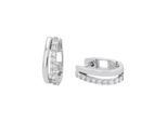Paar Creolen TOM TAILOR "Schmuck Geschenk Silber 925", silber (silberfarben, kristallweiß, kristallweiß), Ohrringe, Damen, 13mm, Silber 925 (Sterlingsilber), mit Zirkonia (synth.)