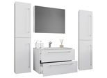Badezimmer Badinos Weiß 5-tlg