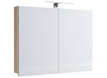 Spiegelschrank Badinos Sonoma Eiche mit LED