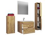 Badezimmer Badinos Honig Eiche 5-tlg